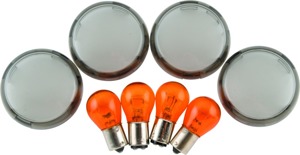 Biker's Choice Smoked TS Lens & Amber Bulb Kit