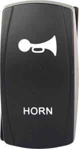 Open Trail Pro Rocker Horn Switch LED Backlit Universal - Weather-sealed LED horn switch, universal fit