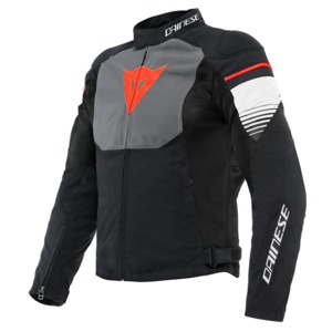 Dainese Air Fast Tex Jacket Black/Gray/White Size 54 - Lightweight mesh textile riding jacket, Size 54