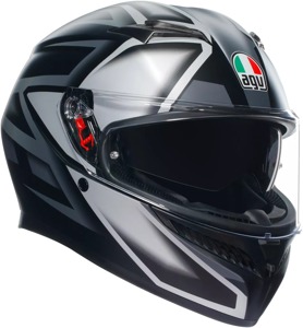 AGV K3 Compound Full Face Helmet Matte Black Gray Small - Full face helmet, matte black/gray, size small