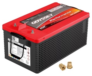 Odyssey Performance AGM Battery ODP-AGM8DT Group 8D SAE Terminal - Heavy-duty AGM battery for commercial, marine use