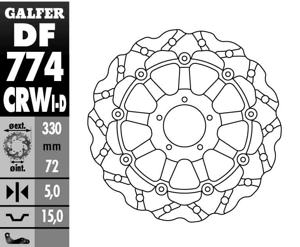 Superbike Wave Brake Rotor - Left Directional - Front Disc