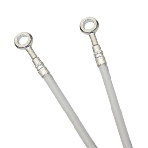 White Stainless Steel Front Brake Line Kit - 3 Lines - For 91-97 Yamaha TDM850