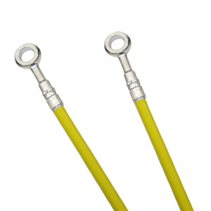 Yellow Stainless Steel Front Brake Line Kit - 3 Lines - For 91-97 Yamaha TDM850