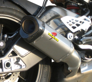 Titanium Slip On Exhaust CF Cap - For 10-14 BMW S1000RR