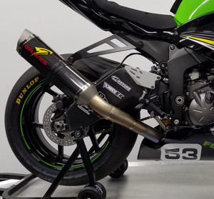 Works Slip On Carbon Fiber Exhaust - For 19-21 Kawasaki ZX6R