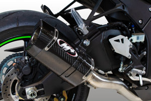 Tech1 Carbon Fiber Slip On Exhaust w/ Titanium Link Pipe - For 21-25 Kawasaki ZX10R