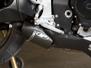 M4 Street Slayer Carbon Slip-On Exhaust Black Fits 06-07 GSXR600 GSXR750