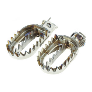 Raptor Titanium Foot Pegs Silver Fits Yamaha YZ/YZF 125-450