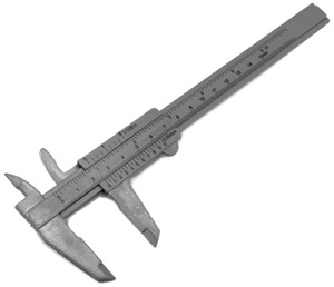 Performance Tool 6 Inch Plastic Caliper - 4-way caliper for inside, outside, step, depth