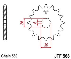 JT Front Sprocket 17T-530 JTF568.17 Fits Yamaha