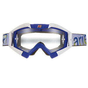 Ariete MX Goggles Riding Crows Blue White OTG - MX goggles blue white, fits over glasses (OTG)