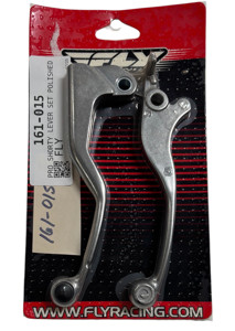 Fly Pro Shorty Lever Set Polished - Polished shorty lever set by Fly Racing