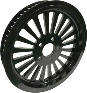 HardDrive 66T x 1in Black Rear Pulley For FLST/C/N 2007-2017 - Black 66T rear pulley for Harley FLST/C/N 07-17