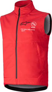 Alpinestars Techstar Softshell Vest Bright Red Small - Windproof softshell vest for cool weather riding