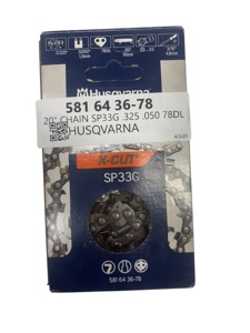 20" / 78DL X-CUT SP33G Semi-Chisel Chainsaw Chain .325 Pitch .050 Gauge Pixel