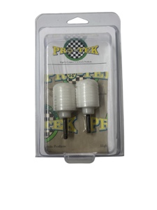 White Bar End Sliders - For Suzuki GSXR, GSXS, & SV