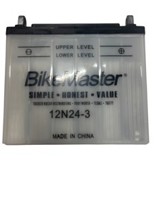 BikeMaster 12N24-3 Battery - Reliable 12V lead-acid battery