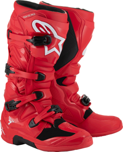 Alpinestars Tech 7 Boots Bright Red Size 7 - Off-road riding boots in Bright Red, Size 7