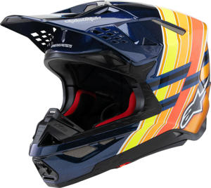 Alpinestars SM10 TLD MIPS Helmet XL Blue/Orange/Yellow - XL motocross helmet with MIPS protection