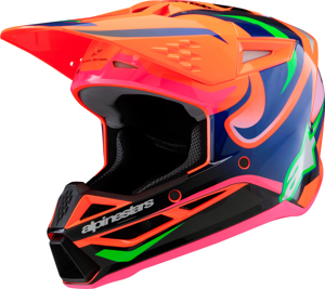 Alpinestars SM3 Youth Deegan Helmet YS Orange/Purple/Pink - Youth MX helmet with DOT and ECE certs