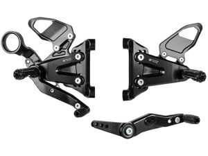 Bonamici Adjustable Rearsets Black Aluminum Fits 21-22 BMW S1000R