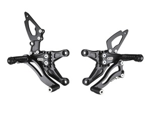 Bonamici Adjustable Rearsets Black Aluminum Fits 05-06 Kawasaki ZX6R