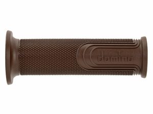 Domino Racing Street Style Grips Open End Brown Pair - Open end brown grips for street motorcycles