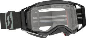 Scott Prospect Snow Cross Goggles Black/Grey Clear Lens - Snow goggles with clear lens for snowcross riding