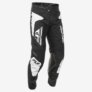 Fly Racing Kinetic Sym Pants Black/White Men's 34 - Men's riding pants in Black/White, size 34