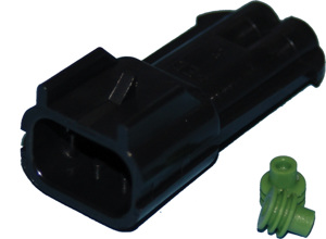 Delphi-Packard Weatherpack 2-Position Male Connector w/ Seals Namz