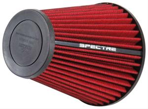 Spectre 2.5" Inlet Cone Filter, 8" Tall - Red - 2.5" Cone Filter, 8" Tall - Red
