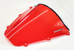 Sportech VFlow Windscreen Transparent Red - For 03-04 Honda CBR600RR