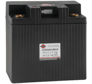 Lithium Motorcycle/ATV Battery - 12V 360CCA Left "+" Terminal - 6.55" X 3.39" X 6.10"