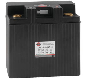 Lithium Motorcycle/ATV Battery - 12V 405CCA Right "+" Terminal - 6.55" X 3.39" X 6.10"