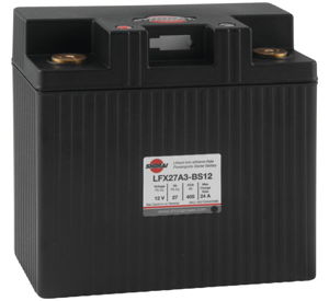 Lithium Motorcycle/ATV Battery - 12V 405CCA Left "+" Terminal - 6.55" X 3.39" X 6.10"