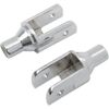 Kuryakyn Female Peg Adapter Chrome Pair for 5/8in Square Mounts