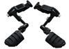 Kuryakyn Ergo III Adjustable Mount with Trident Dually ISO Pegs - Black