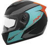 THH TS-80 Vision Full Face Helmet Orange/Turquoise Medium THH TS-80 Vision Full Face Helmet Orange/Turquoise Medium