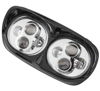 Letric Lighting LED Headlight 80W Hi/Lo Chrome/Black For Road Glide