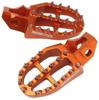 ZETA Aluminum Footpegs Orange For KTM Adventure & Supermoto - Aluminum footpegs orange For KTM Adventure, Supermoto