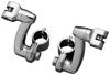 Longhorn Offset Peg Mounts w/ 1-1/4" Magnum Quick Clamp Chrome - Kuryakyn