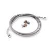 Goodridge 2in Extended Econoline Brake Line Kit Chrome Fits 94-04 FLHR FLTR