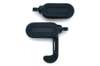 Heavy Industry Switchblade Footpegs With Adapter - Satin Black
