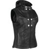 Hells Belles Leather Vest Black Womens - 2XL
