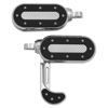 Heavy Industry Switchblade Footpegs With Adapter - Chrome