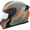 THH T810S Turbo Full Face Helmet Grey/Orange Large THH T810S Turbo Full Face Helmet Grey/Orange Large