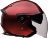 Z1R Road Maxx 2.0 Helmet Gloss Red Wine - Large - Open face helmet with drop-down sun visor