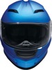 Z1R Jackal Satin Helmet - Large Matte Blue - Full-face helmet with a drop-down sun visor