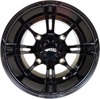 AMS Roll'n 108 Cast Aluminum Wheel 14x10 Black Rear For Can-Am Maverick X3 - 14x10 rear wheel, black, For Can-Am Maverick X3